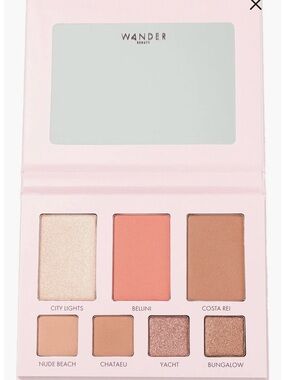 Wander Beauty Pink & Peach Glow Palette with Shimmer Eyeshadows